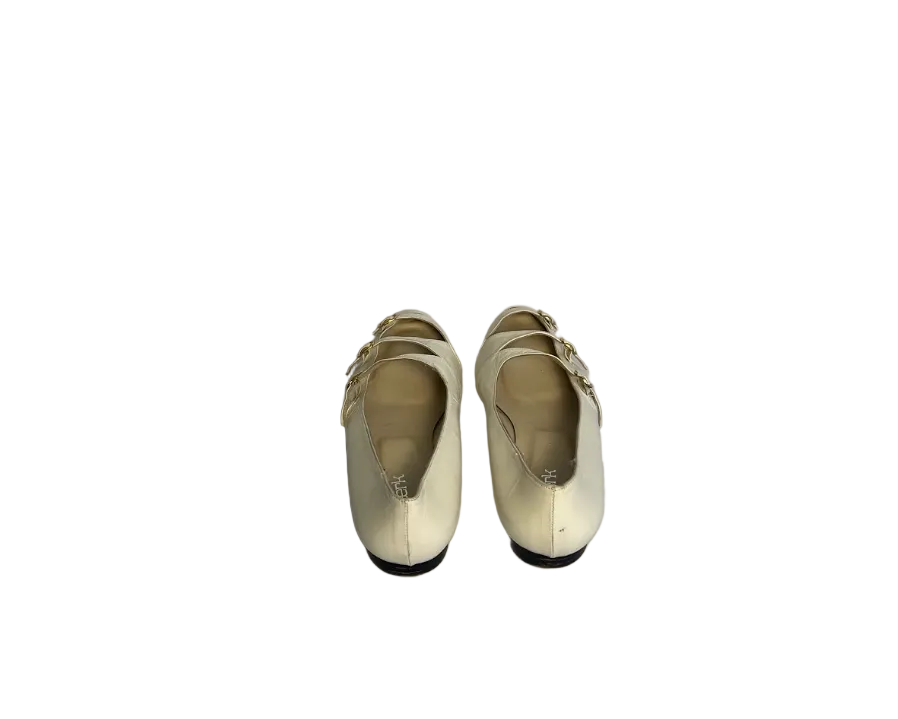 STÆRK ARCHIVE | THE WALK WITH ME BUCKLE BALLERINA / BUTTER & WHITE