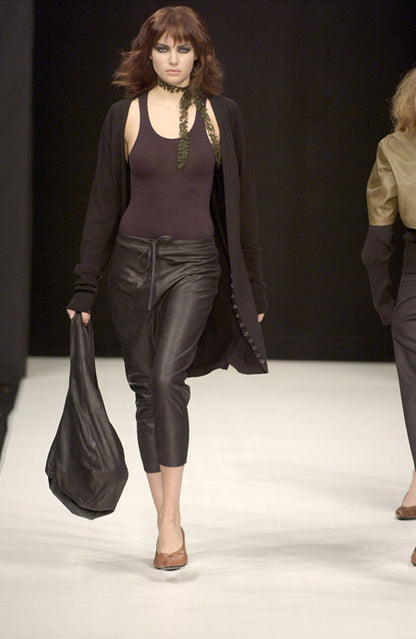 LA MAÎTRESSE LEATHER DRAWSTRING PANTS / BLUE / LIMITED EDITION