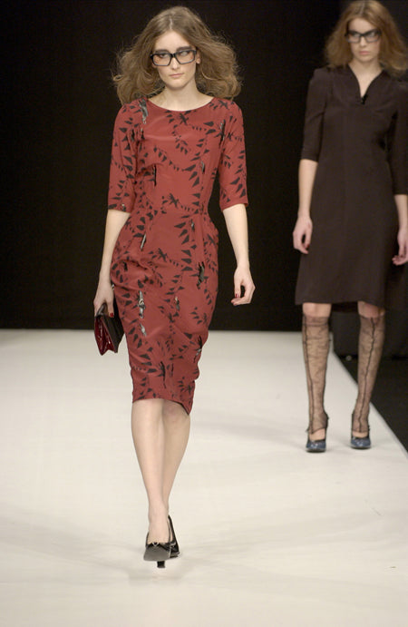 LA MAÎTRESSE SLEEVED DRESS / RED PANTHER PRINT / LIMITED EDITION