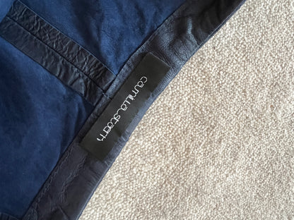 LA MAÎTRESSE LEATHER DRAWSTRING PANTS / BLUE / LIMITED EDITION