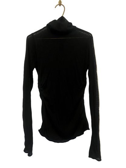 LA MAÎTRESSE FINE KNIT BUTTON ROLL NECK TOP / BLACK / LIMITED EDITION