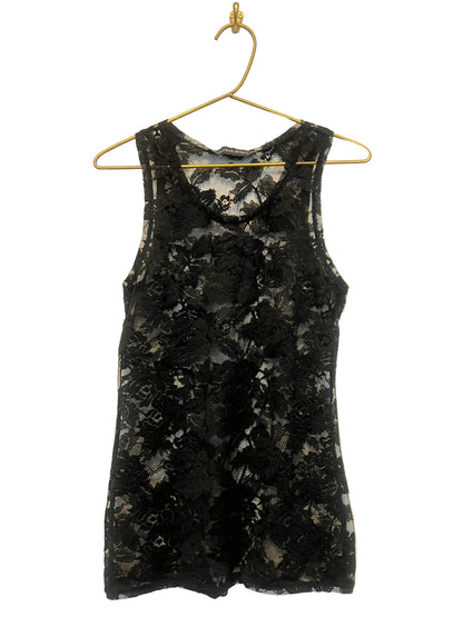 STÆRK ARCHIVE | 
THE DANCER LACE TANK TOP / BLACK / LIMITED EDITION