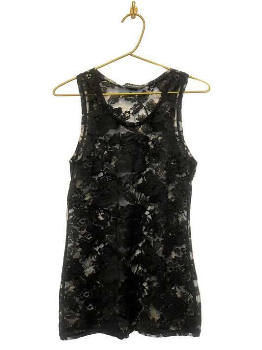 STÆRK ARCHIVE | 
THE DANCER LACE TANK TOP / BLACK / LIMITED EDITION