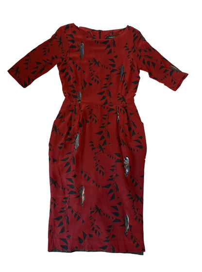 STÆRK ARCHIVE | 
LA MAÎTRESSE PANTHER DRESS / RED & BLACK / LIMITED EDITION