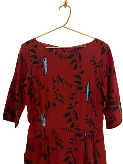 STÆRK ARCHIVE | 
LA MAÎTRESSE PANTHER DRESS / RED & BLACK / LIMITED EDITION
