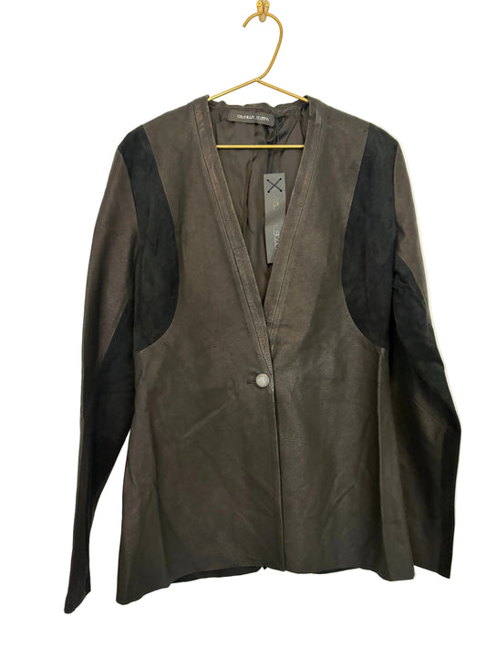 STÆRK ARCHIVE | 
THE CAVALIÉR DRAPE BACK JACKET / BLACK LEATHER / LIMITED EDITION