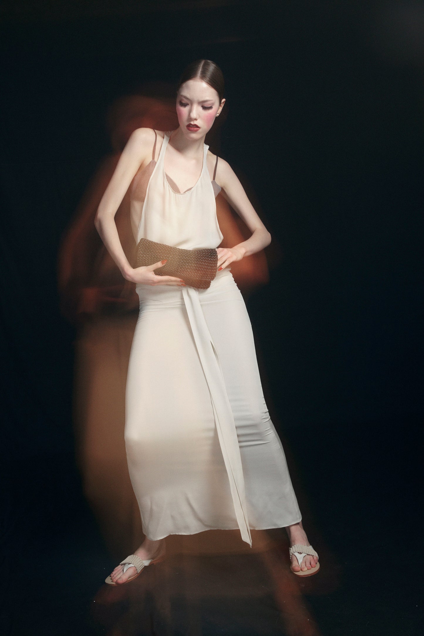 STÆRK ARCHIVE | THE WILD SWANS KNOT BACK DRESS / LIGHT TAUPE / LIMITED EDITION (Copy)