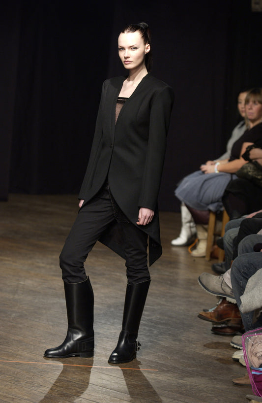 STÆRK ARCHIVE | CAVALIÉR BACK ZIPPER RIDING BOOT / TAN & BLACK