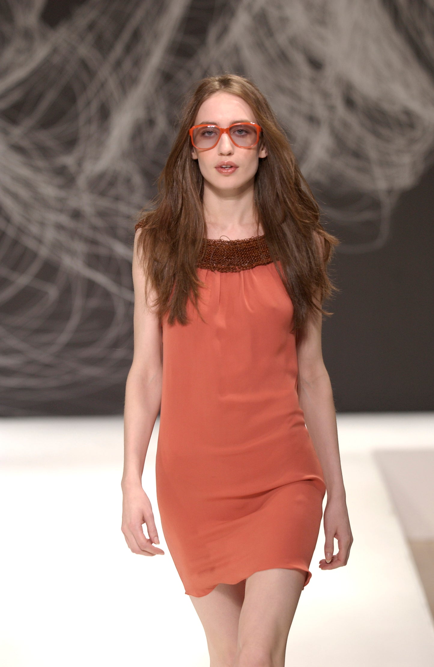 STÆRK ARCHIVE | THE WILD SWANS ARMOR DÉCOLLETAGE DRESS / CORAL