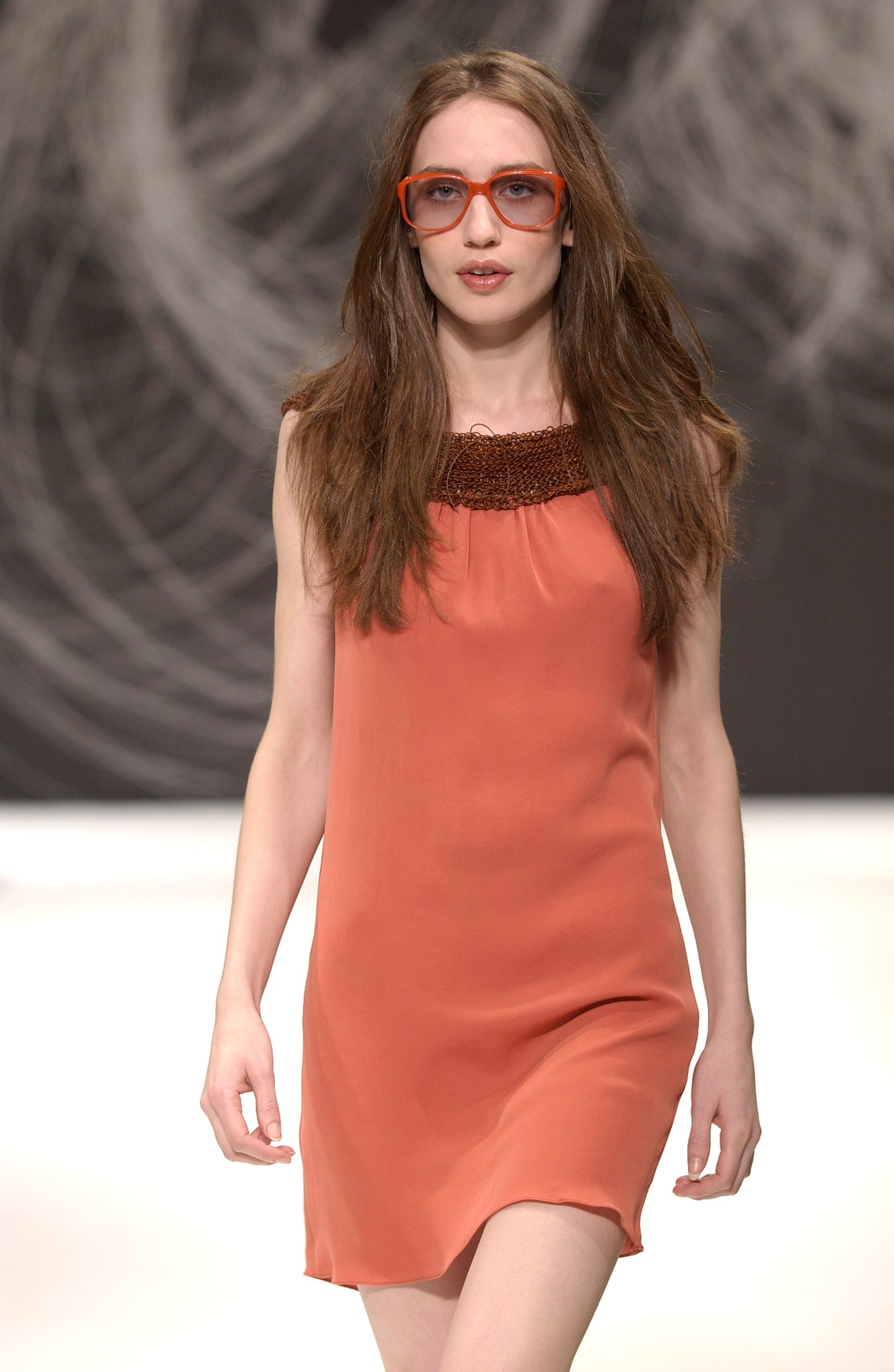STÆRK ARCHIVE | THE WILD SWANS ARMOR DÉCOLLETAGE DRESS / CORAL
