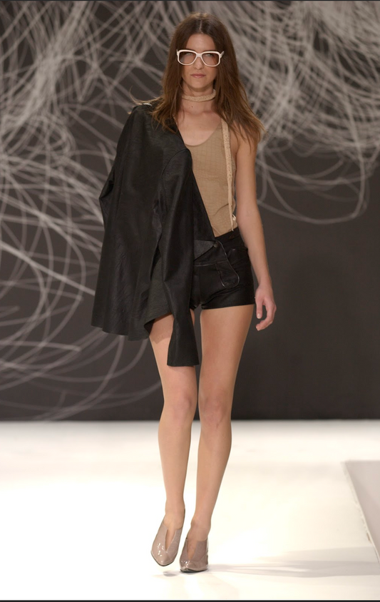 STÆRK ARCHIVE | THE WILD SWANS DRAPE JACKET / BLACK SUEDE / LIMITED EDITION