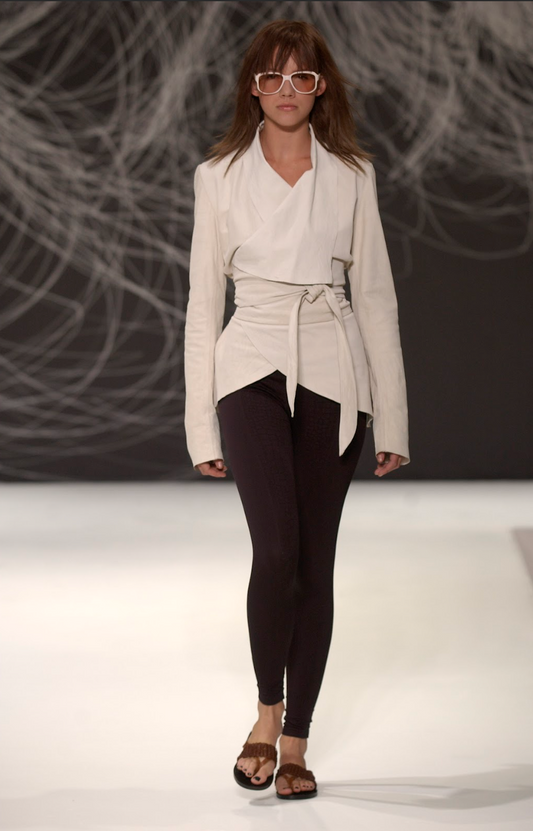 STÆRK ARCHIVE | THE WILD SWANS DRAPE JACKET / BLACK SUEDE / LIMITED EDITION