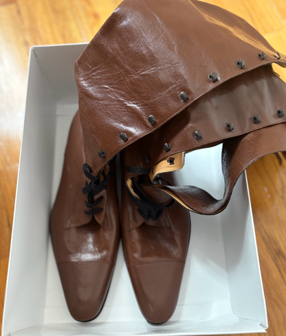 STÆRK ARCHIVE | LA MAÎTRESSE OXFORD LACE-UP BOOT / BLACK & BROWN
