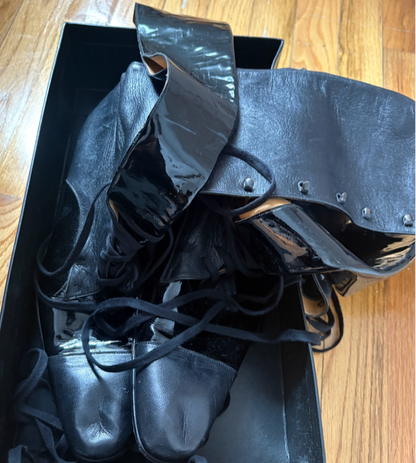 STÆRK ARCHIVE | LA MAÎTRESSE OXFORD LACE-UP BOOT / BLACK & BROWN