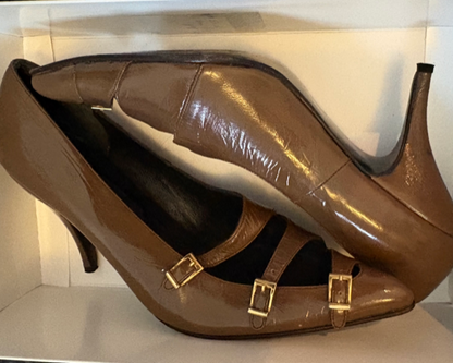 STÆRK ARCHIVE | THE DANCER BUCKLE PUMP / MAUVE & BLUE