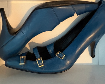 STÆRK ARCHIVE | THE DANCER BUCKLE PUMP / MAUVE & BLUE