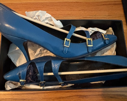 STÆRK ARCHIVE | THE DANCER BUCKLE PUMP / MAUVE & BLUE