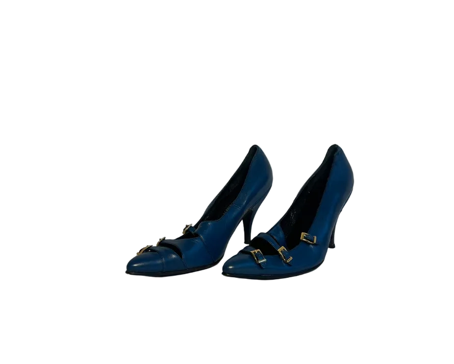 STÆRK ARCHIVE | THE DANCER BUCKLE PUMP / MAUVE & BLUE