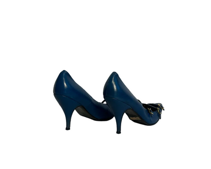 STÆRK ARCHIVE | THE DANCER BUCKLE PUMP / MAUVE & BLUE
