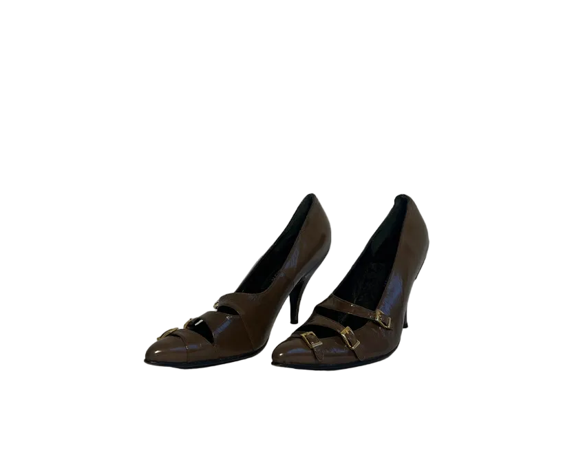 STÆRK ARCHIVE | THE DANCER BUCKLE PUMP / MAUVE & BLUE