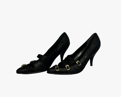 STÆRK ARCHIVE | THE DANCER BUCKLE PUMP / SHIMMER BLACK