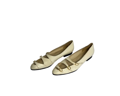 STÆRK ARCHIVE | WALK WITH ME BUCKLE BALLERINA / BUTTER & WHITE
