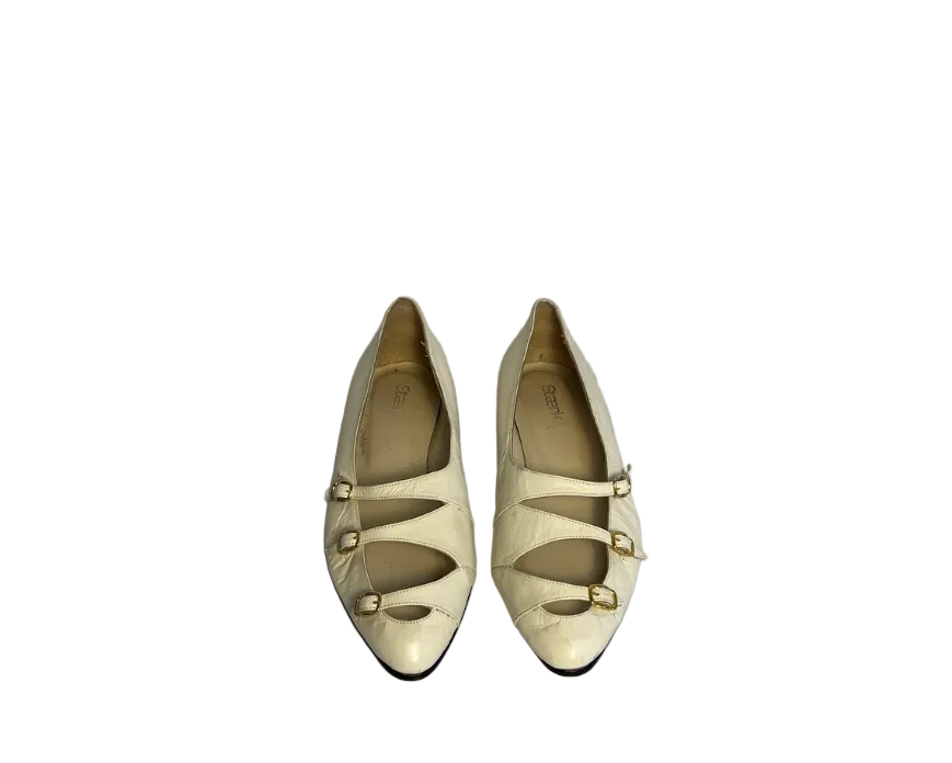 STÆRK ARCHIVE | WALK WITH ME BUCKLE BALLERINA / BUTTER & WHITE