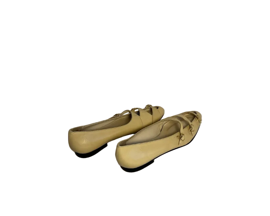 STÆRK ARCHIVE | WALK WITH ME BUCKLE BALLERINA / BUTTER & WHITE