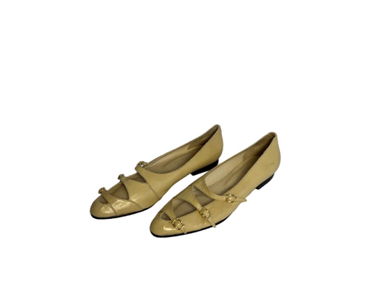 STÆRK ARCHIVE | THE WALK WITH ME BUCKLE BALLERINA / BUTTER & WHITE
