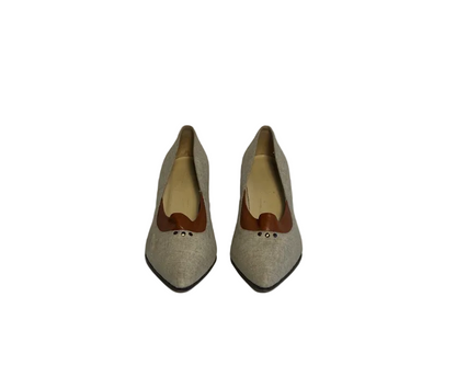 STÆRK ARCHIVE | THE STORYTELLER BLIXEN PUMP / CANVAS & LEATHER