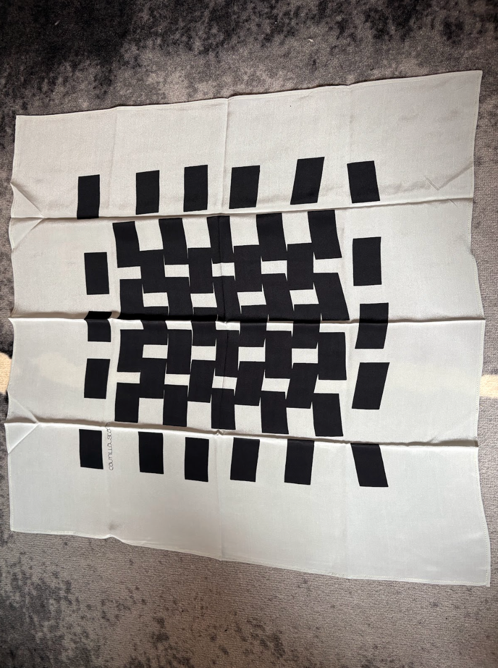 STÆRK ARCHIVE | 
THE EILEEN GRAY SCARF / MINT & BLACK / LIMITED EDITION