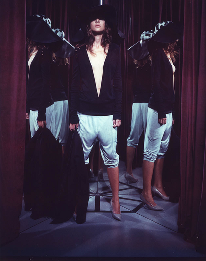 STÆRK ARCHIVE | 
THE EILEEN GRAY SCARF / MINT & BLACK / LIMITED EDITION